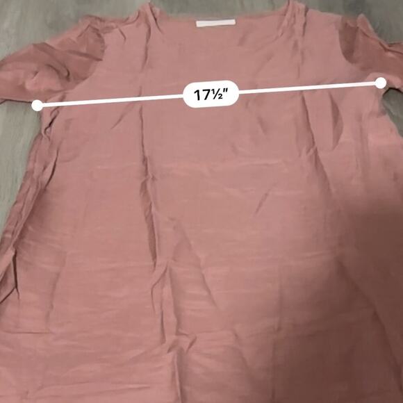 Bryn Walker Cotton Silk Blend Elbow‎ Half Sleeve Shea Tunic in Goji Berry NEW - Picture 7 of 8